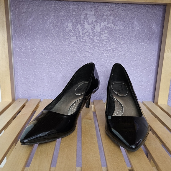 Dexflex Comfort Black Patent Leather Pumps Heels Size 8 - Picture 5 of 5